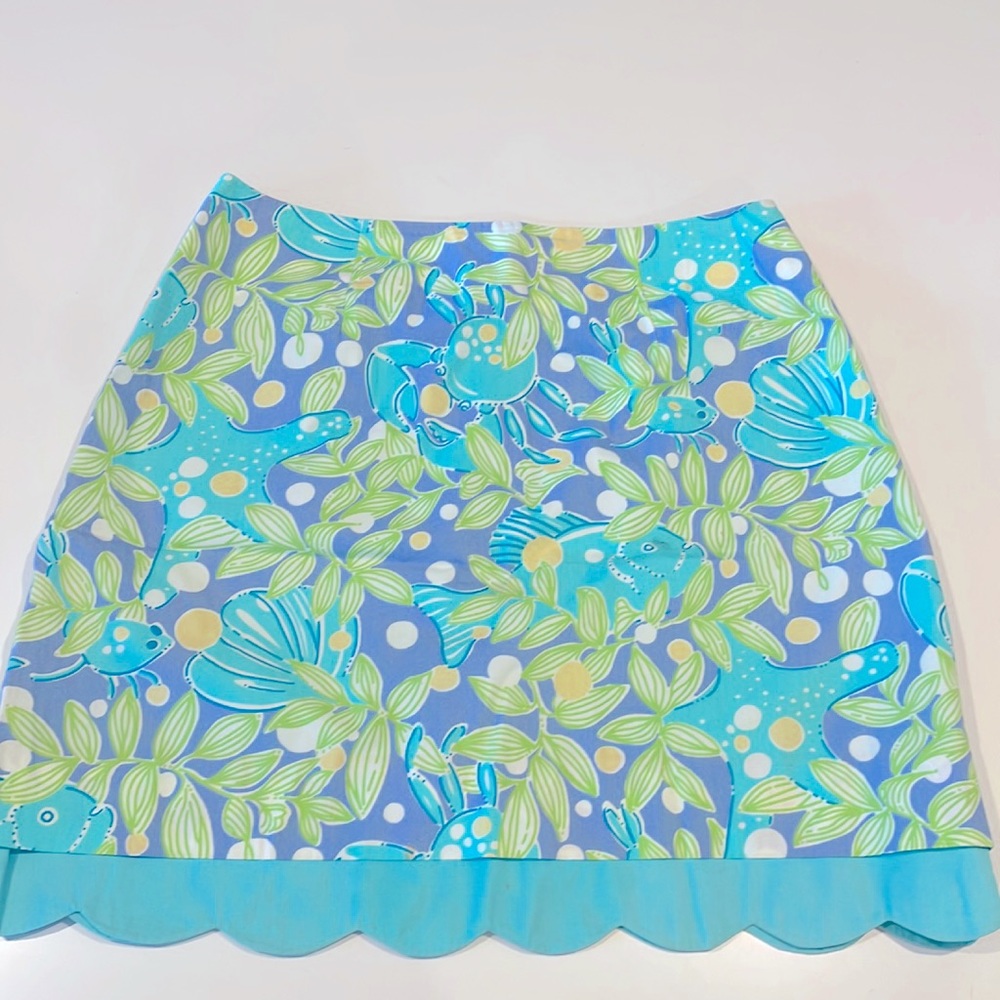 Vintage Lilly Pulitzer Cynthia Skirt in sweet blue crabby